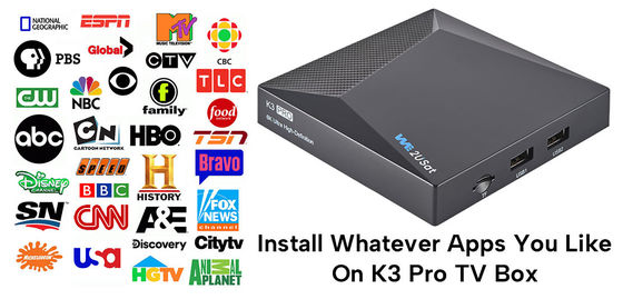 ODM K3 Pro Android IPTV Box Rede OTT Streaming Box para toda a vida